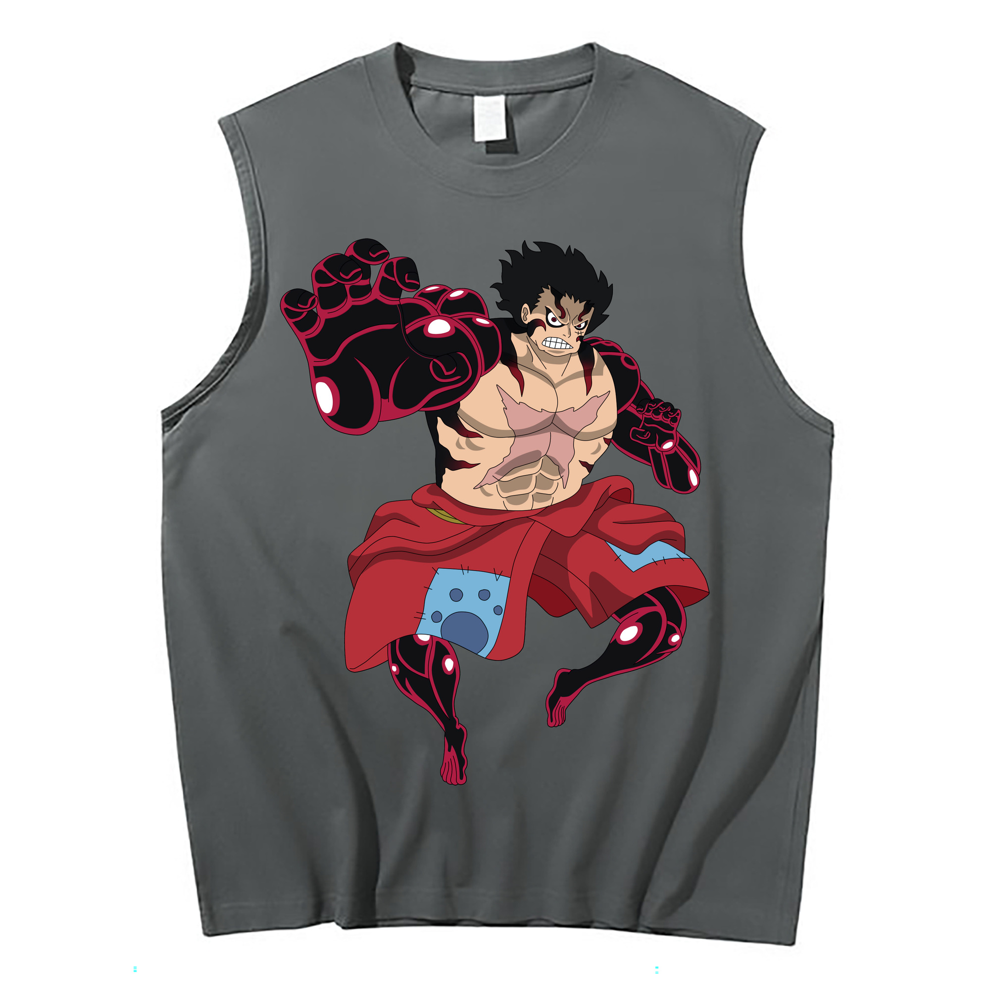 ワンピース モンキー・D・ルフィ ONE PIECE Monkey D. Luffy コットン100％タンクトップ（フロントプリント）